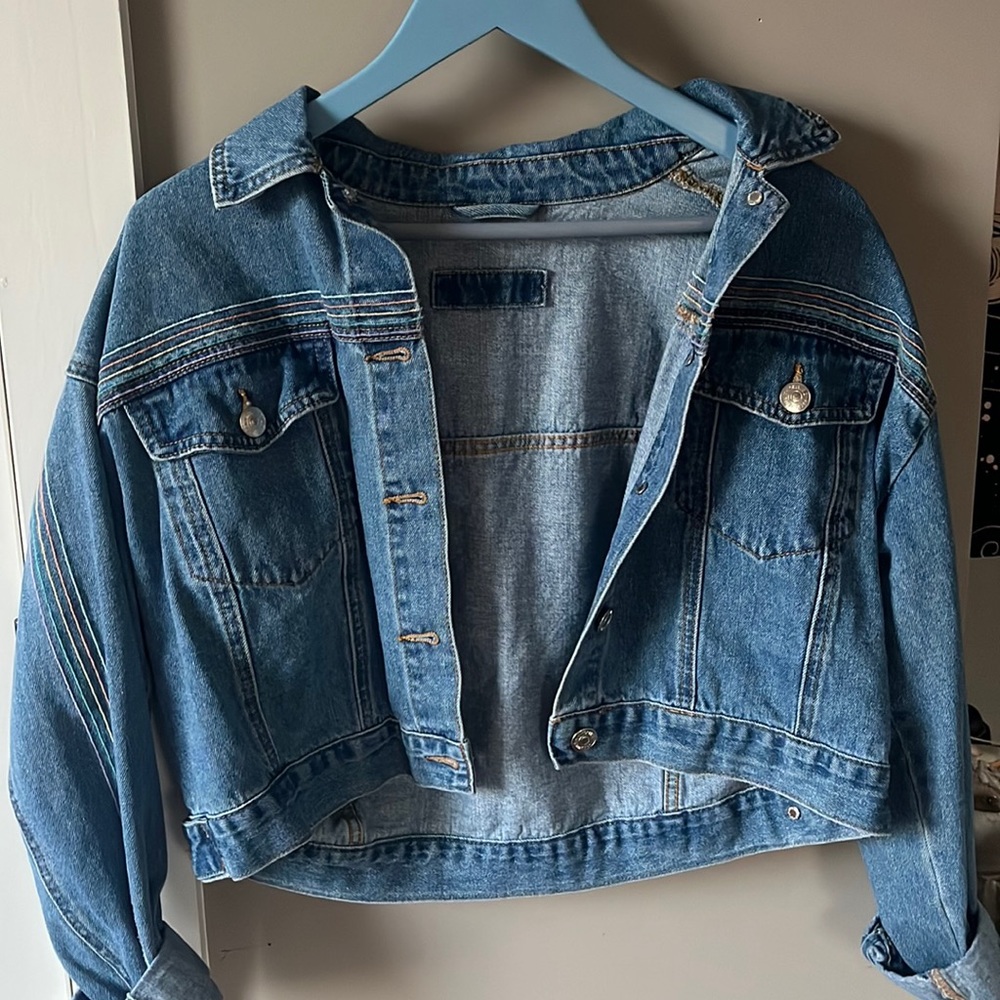 Medium wash denim jacket